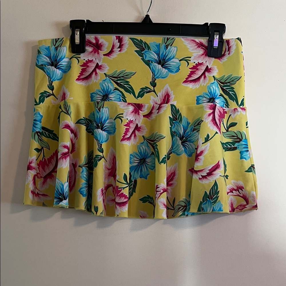 Victoria's Secret Floral Mini Skirt - Yellow and Pink